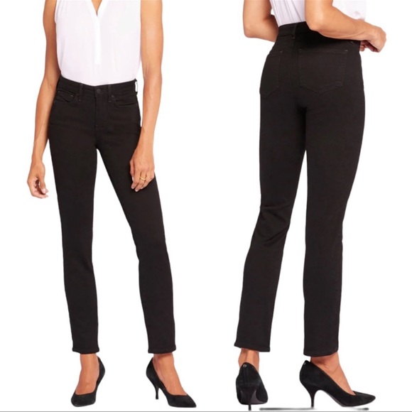 NYDJ Denim - NYDJ Sheri Slim Lift and Tuck Jeans Black 6 NWT